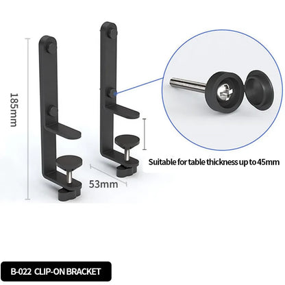 Phone stand attached to the desktop pegboard