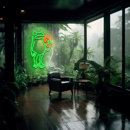 Music frog neon sign for KTV bar decor