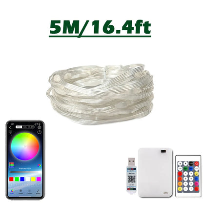 Smart LED string lights app mode selection