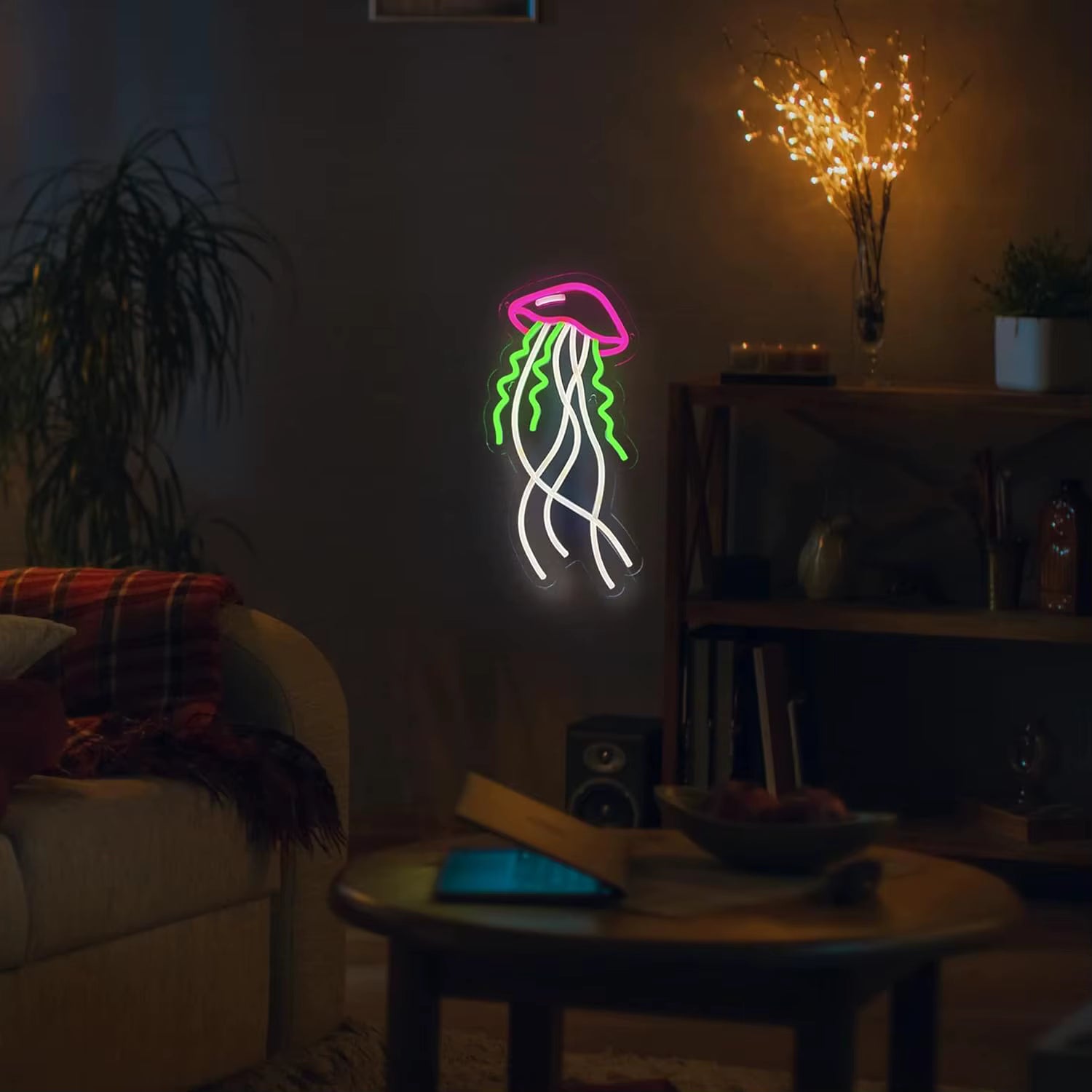 Underwater neon sign for gaming room decor