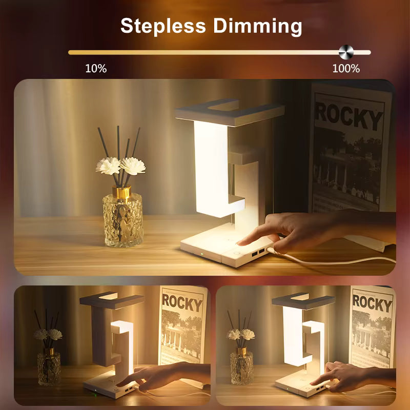 Dimmable touch control floating lamp bedroom decor