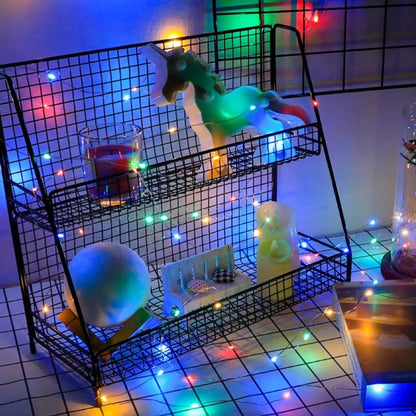 Waterproof LED string light wire detail