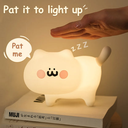 Cartoon cat sleep lamp product size detail