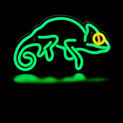 Chameleon neon sign birthday gift reptile lovers