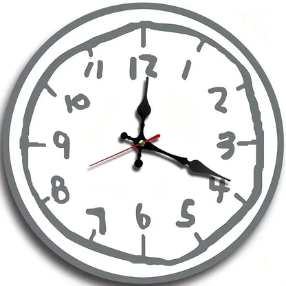 Scandi style wooden clock minimalist interior