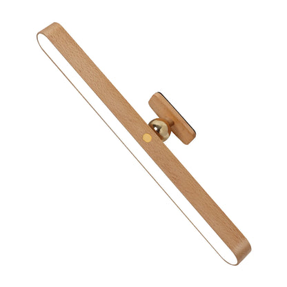 Wooden mirror light no cord required, battery powered LED with flexible adjustable arm design