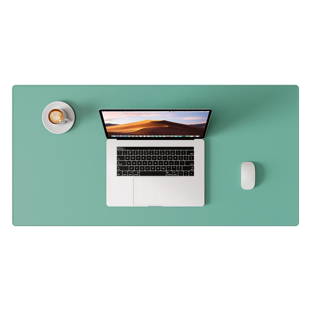 PU leather desk mat with stitched edges, view 8