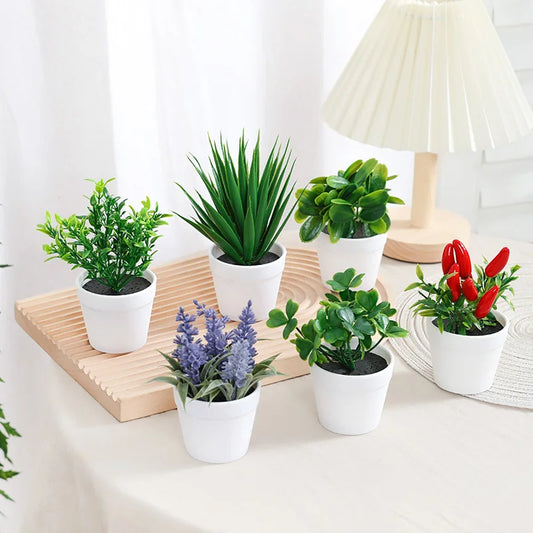Artificial flowers arranged in a vase