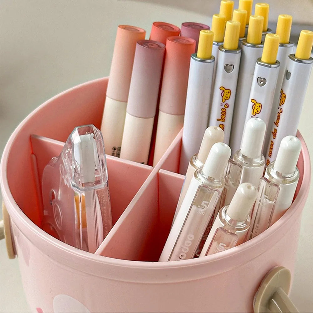 Pen holder with a hook on the side, view 2