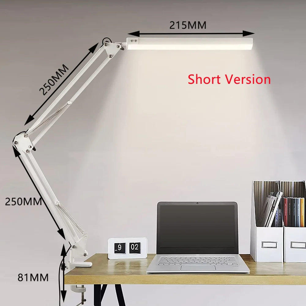 Clamp desk lamp with swing arm and 10W LED, view 6