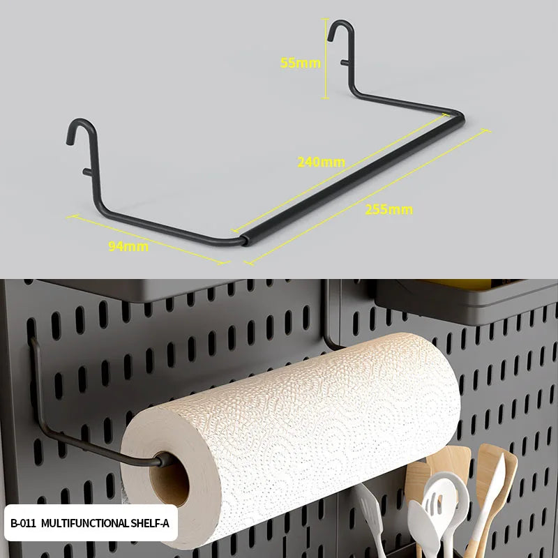 Pegboard clamp fitting onto a desktop edge