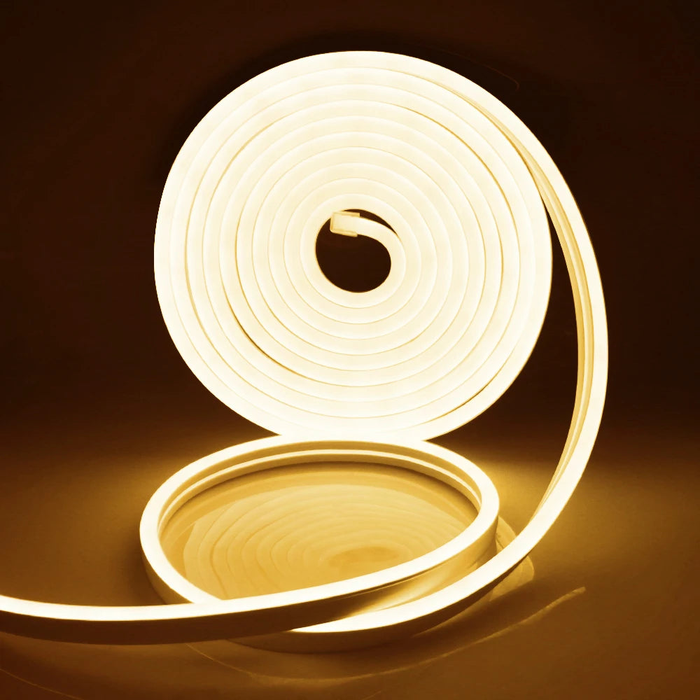 Warm white neon rope light 3000K glow