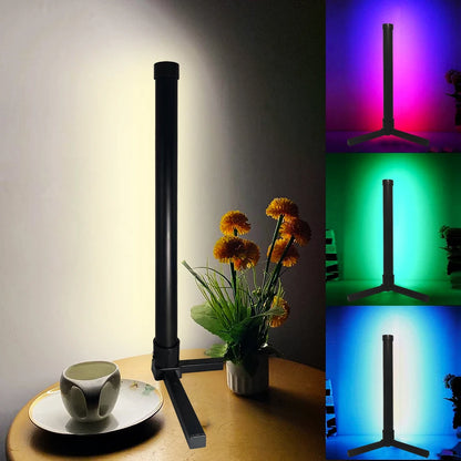 Dimmable LED standing floor lamp with app control, music sync, and 16 million DIY color presets for customizable ambient lighting