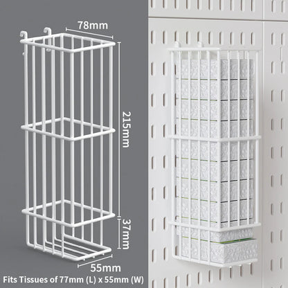 Wall pegboard with hooks, baskets and accessories, view 51