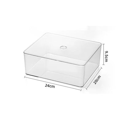 Clear plastic storage box with lid, view 8