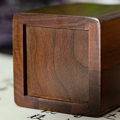 Solid walnut pen holder, view 5