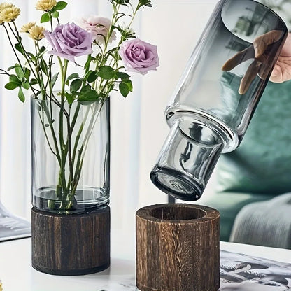 Glass vase used for rooting plant cuttings in water