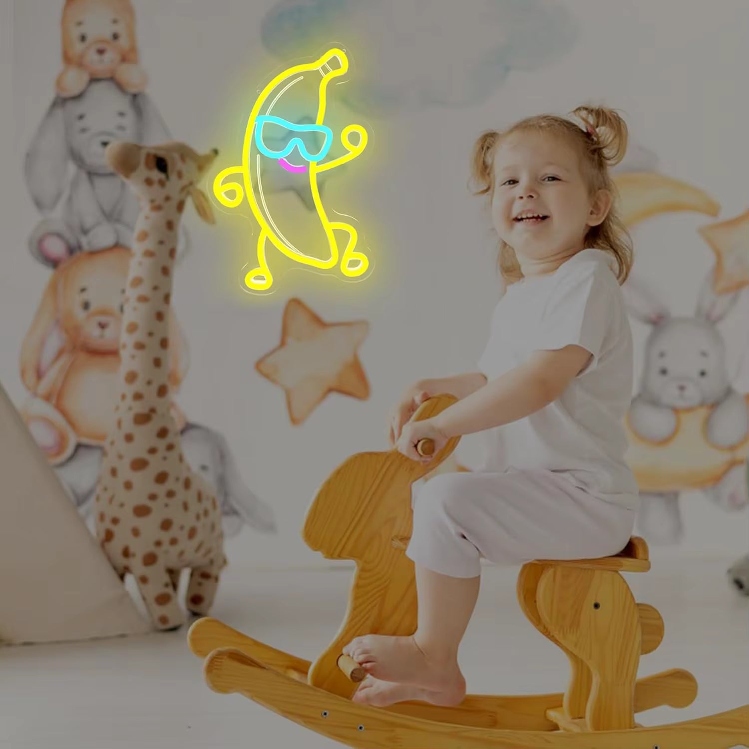 Cool banana LED neon light bedroom wall art