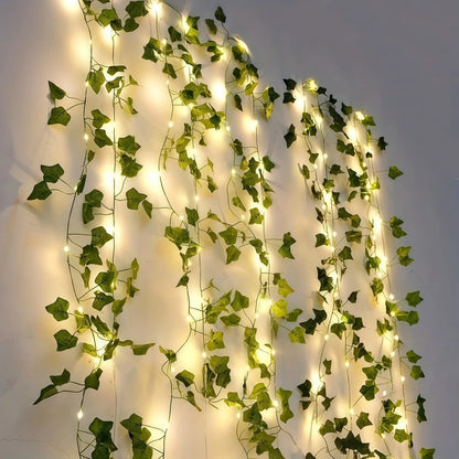 Leaf garland lights party wedding decoration