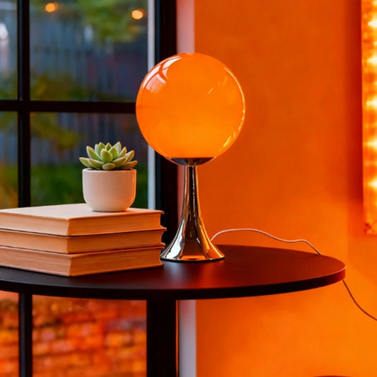 Glass globe desk lamp Nordic 3-color