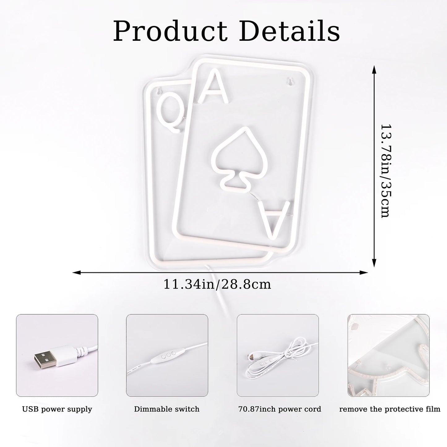 Product details of a device with dimensions and features listed.