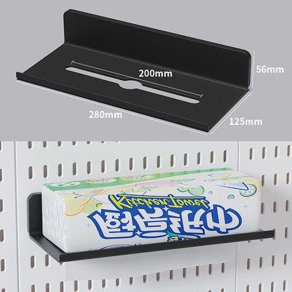 Black gaming pegboard wall organiser with holders, view 7