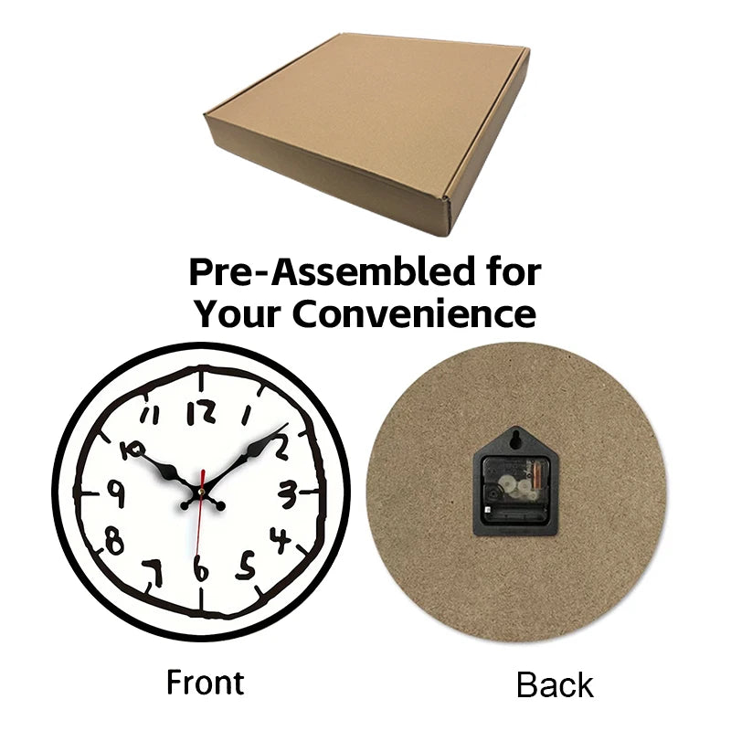 Wooden hanging clock style variant options