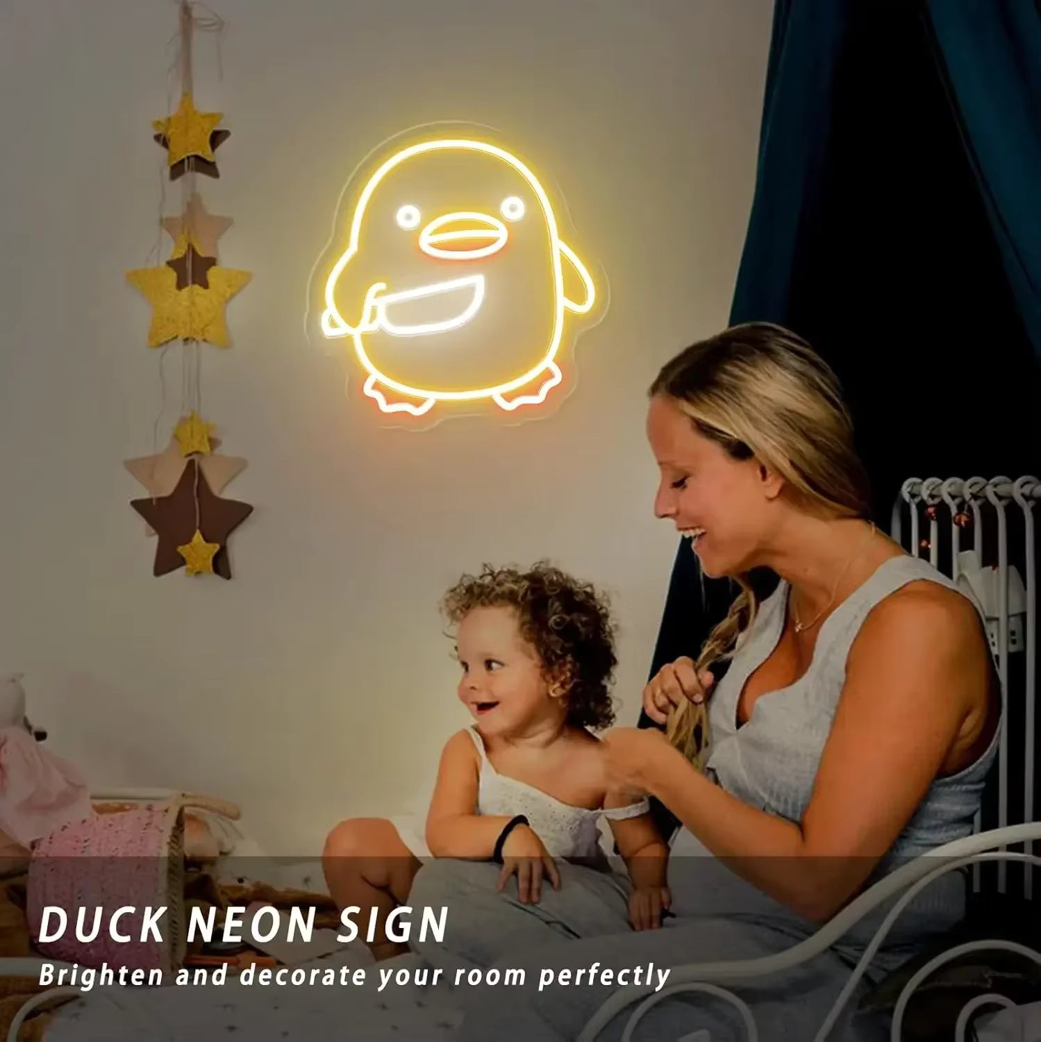 Duck meme neon sign birthday gift for gamers