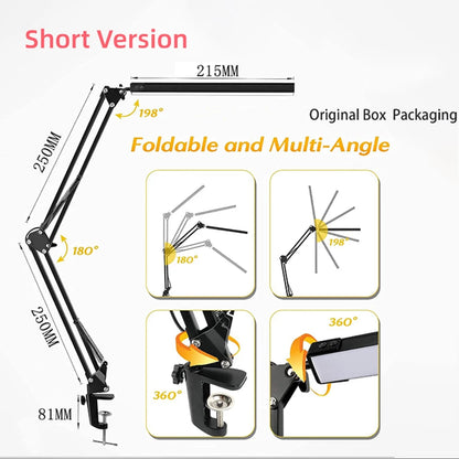 Clamp desk lamp with swing arm and 10W LED, view 9