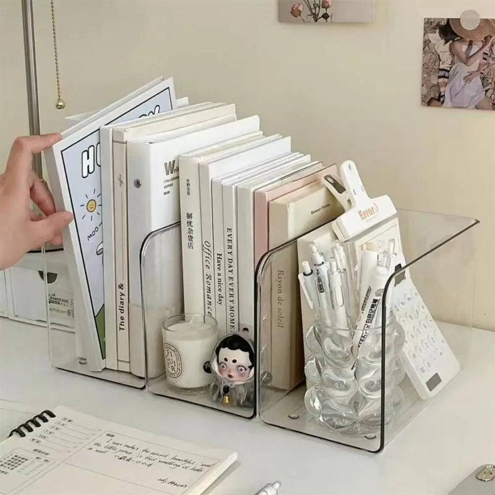 Clear U shaped book stand for books and A4 files, view 3