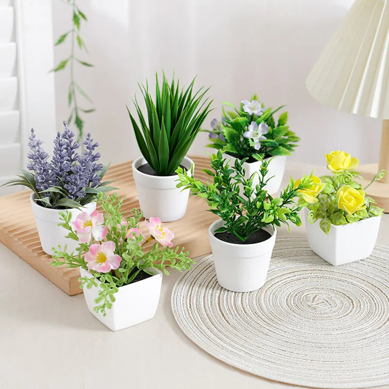 Artificial flowers arranged in a vase, view 8
