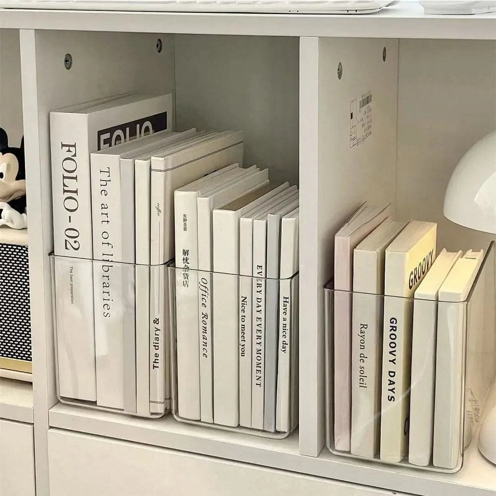 Clear U shaped book stand for books and A4 files, view 2