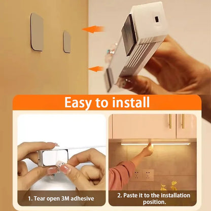 Type C rechargeable motion sensor light with wireless design and energy efficient LED