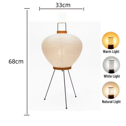 Rice paper lamp warm neutral cool light options