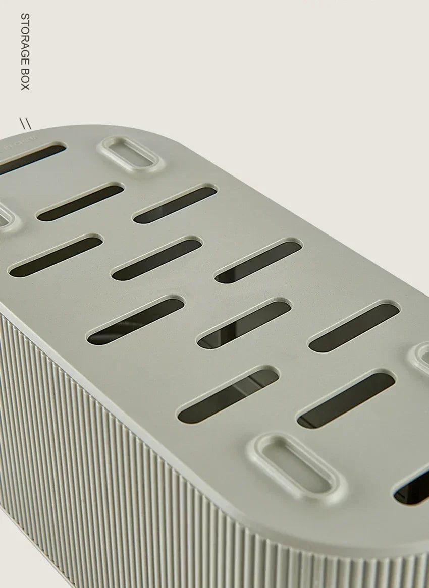 Router stored in the cable tidy box