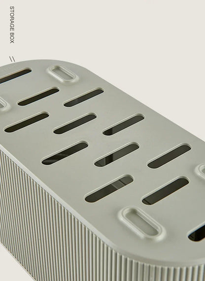 Router stored in the cable tidy box