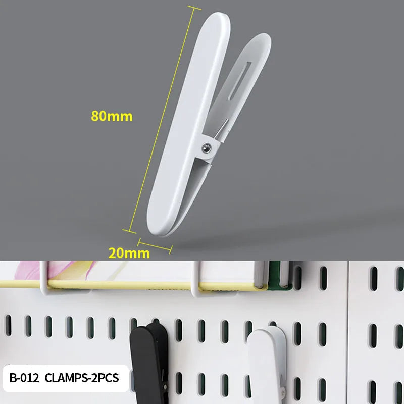 Wall pegboard with hooks, baskets and accessories, view 17