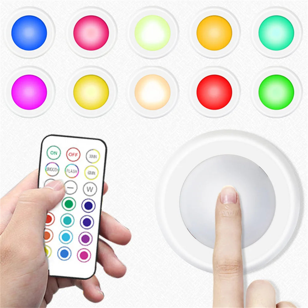 Colorful LED light bulbs with a remote control