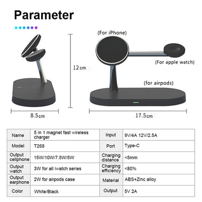 3 in 1 magnetic wireless charging station, view 5