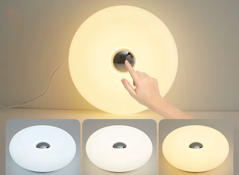 RGB donut lamp close up detail view
