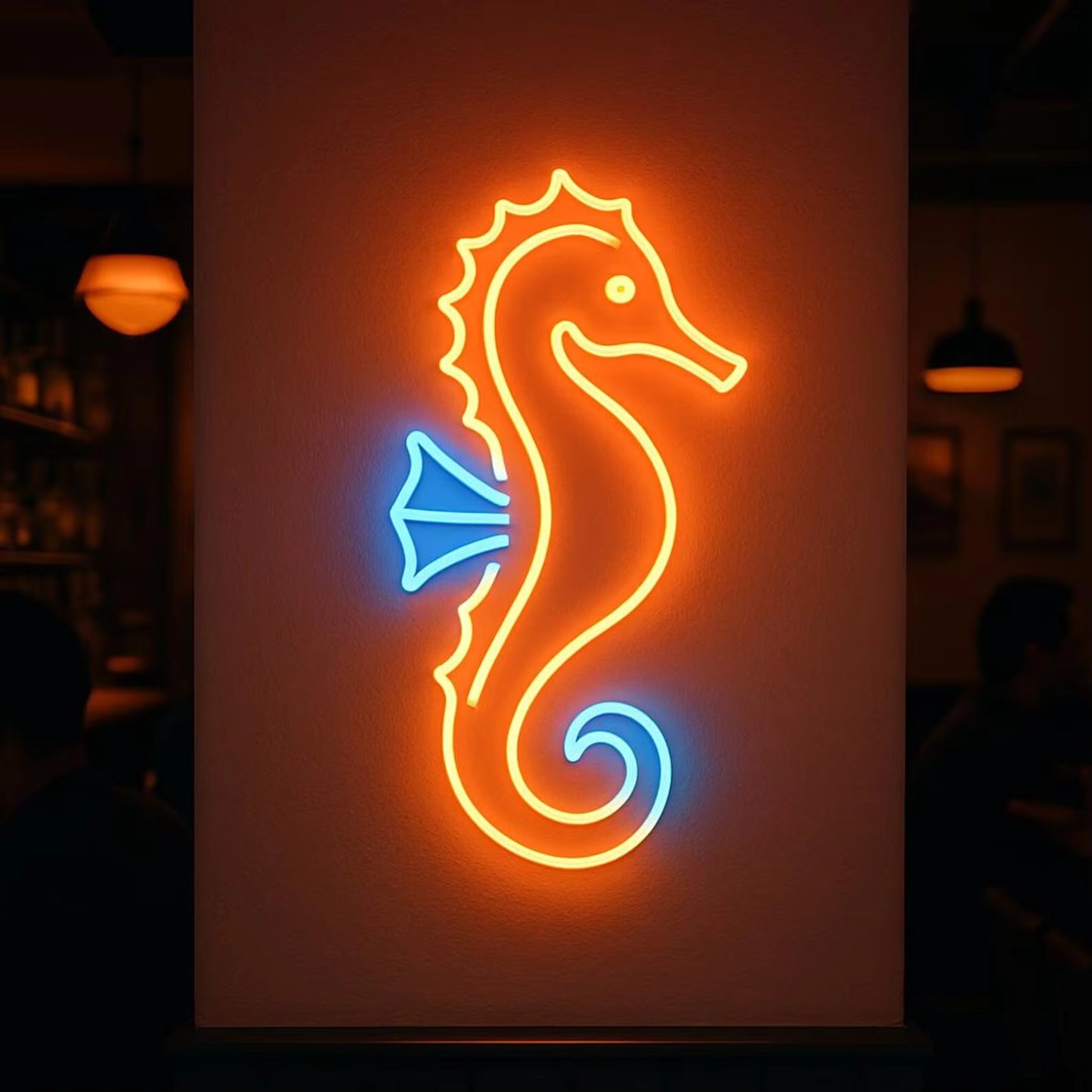 Seahorse neon sign LED acrylic ocean wall light