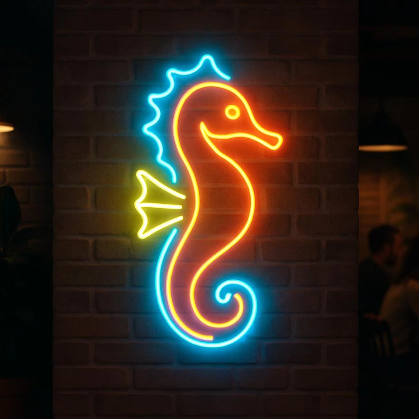 Sea life neon light bar wall art gift