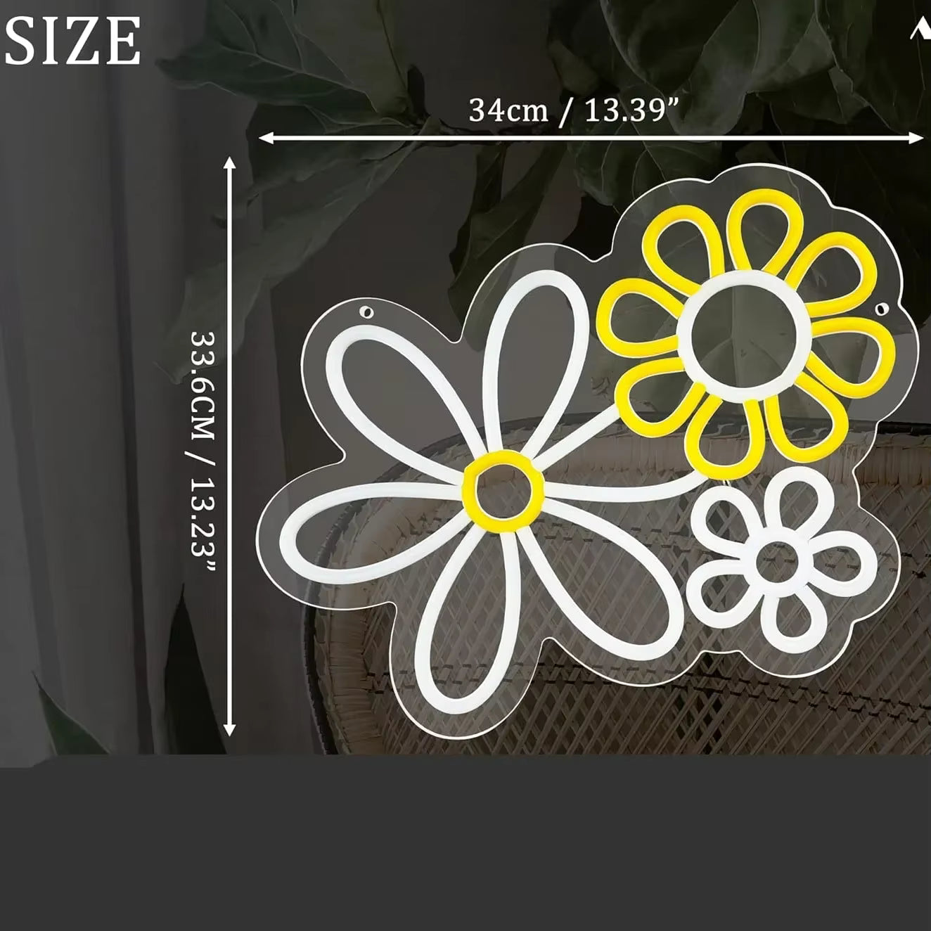 Flower neon sign Valentine's Day gift for women