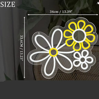 Flower neon sign Valentine's Day gift for women