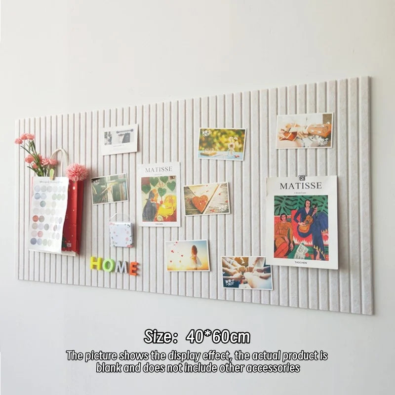 Felt pin board colour options shown side by side