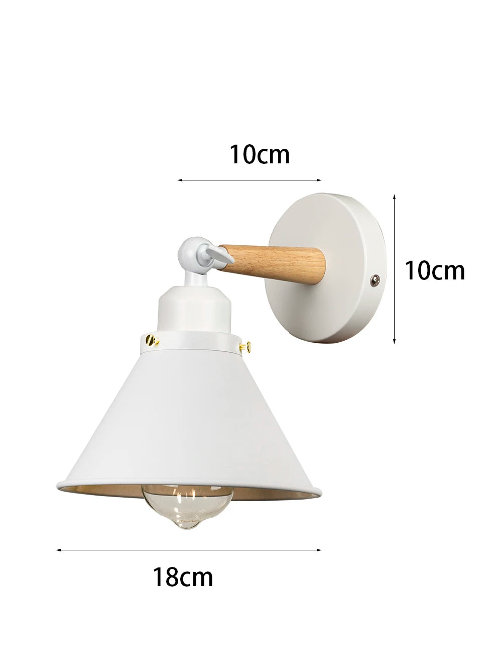Nordic sconce painted iron shade finish