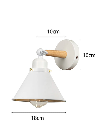 Nordic sconce painted iron shade finish