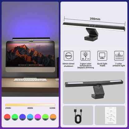 Gaming monitor light bar 7 color modes