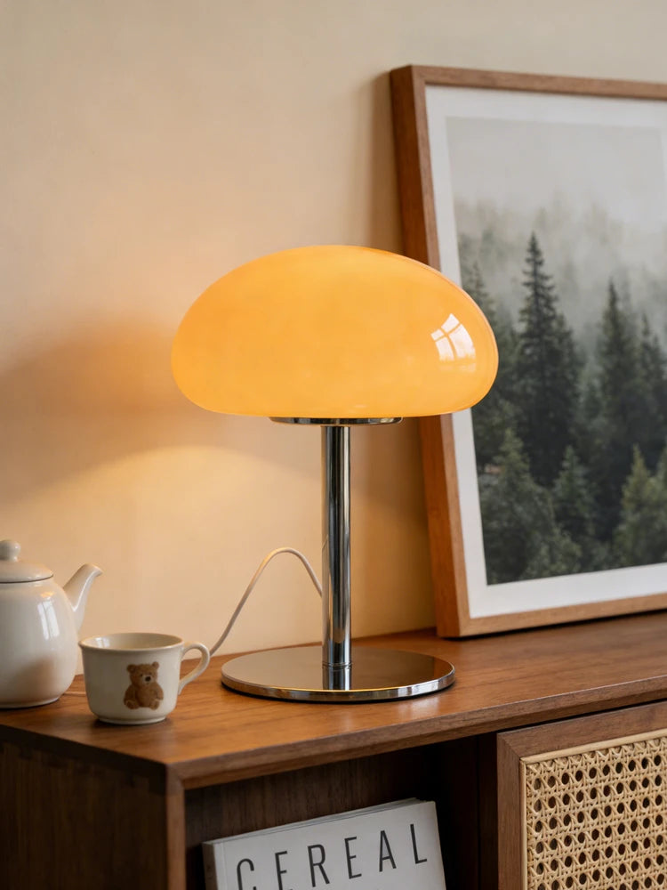 Cream cloud lamp hallway console decor
