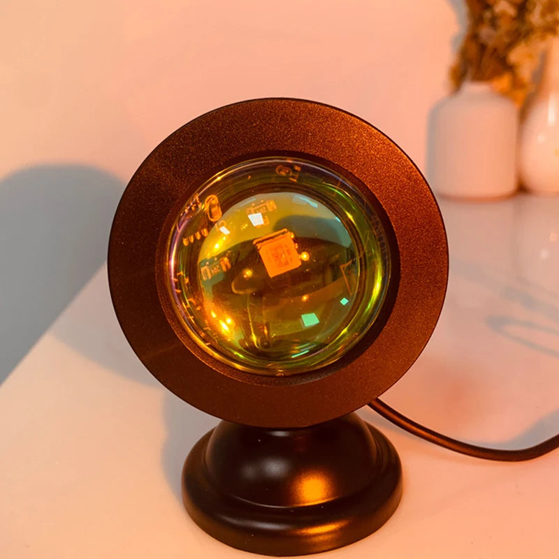 LED sunset lamp projector USB mood light bedroom